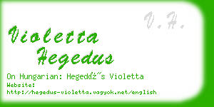 violetta hegedus business card